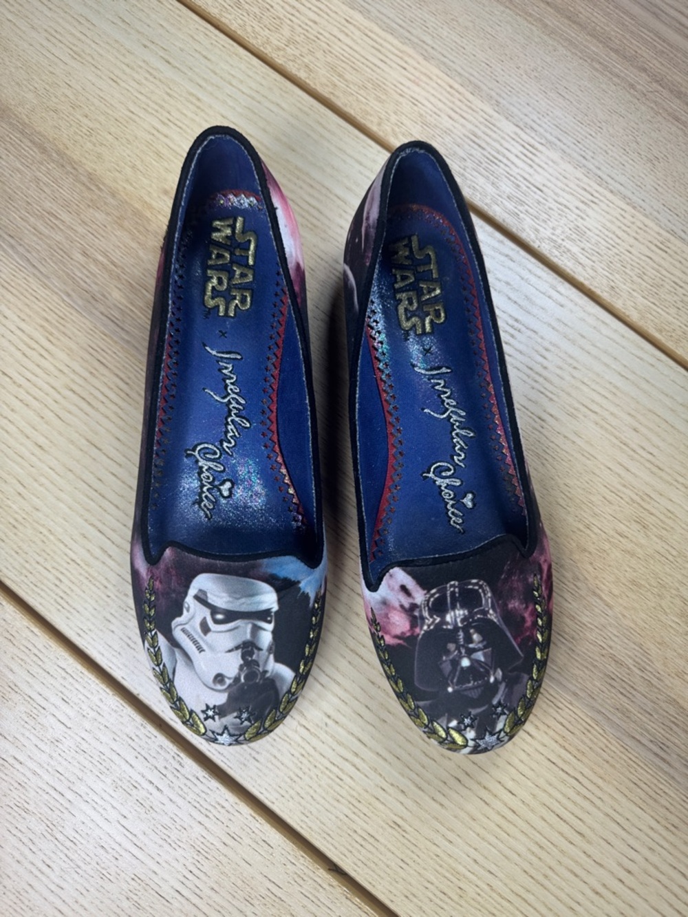 Star Wars Navy and Multicolor Darth Vader & Stormtrooper Ballet Flats